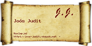 Joós Judit névjegykártya